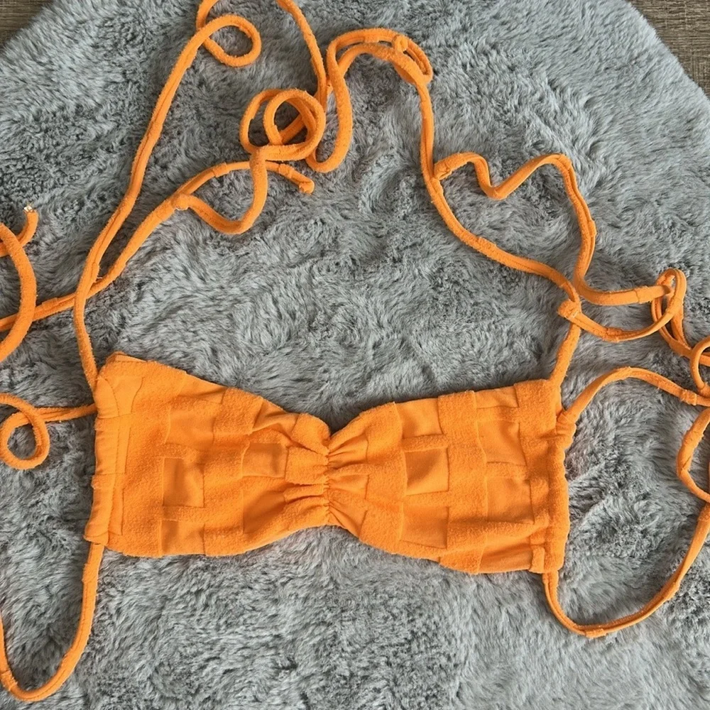 Frankie’s Bikinis X Naomi Foxy String Terry Bikini Top size S
